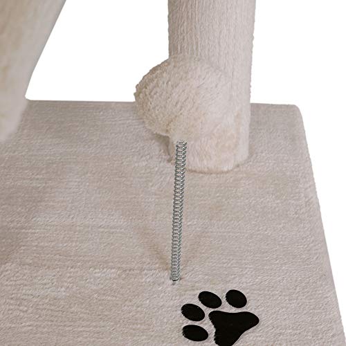 dibea Árbol rascador para Gatos, 112 cm (Beige)