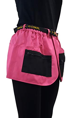 Dingo 16450 - Cinturón de Entrenamiento para Perro, para Entrenador de Agilidad, ayudante, Hecho a Mano en Estilo de Falda Deportiva, Muchos Bolsillos, Color Rosa