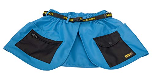 DINGO 16452 - Cinturón de Entrenamiento para Perro, para Entrenador de Agilidad, ayudante, Hecho a Mano en Estilo de Falda Deportiva, Muchos Bolsillos, Color Azul