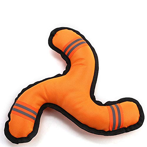 Discos voladores para perros Juguetes Boomerang reflectante Resistente a la mordedura Entrenamiento de mascotas Dardos Chew Toy para perros pequeños medianos grandes-naranja 5_como tamaño de la imagen