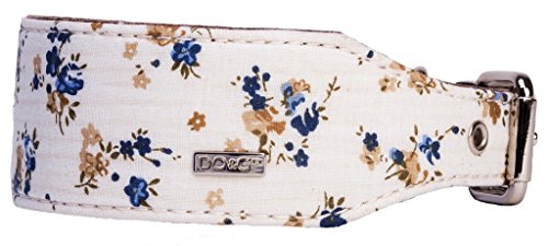 DO&G ¿Y G Oriental Silks único Flor Estilo Piel y Collar de Perro, Color Blanco