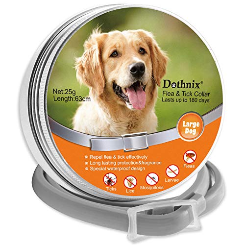 dothnix Collares Antipulgas Aantiparasitos para Perros y Gatos contra Pulgas, Garrapatas y Mosquitos, 8 Meses de Protección(63cm)