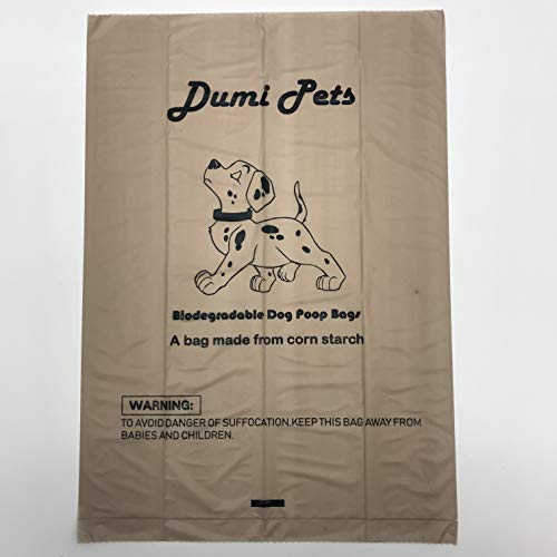 Dumi Pets Bolsas biodegradables para residuos de perro extra gruesas y fuertes, a prueba de fugas, respetuosas con el medio ambiente, 420 unidades