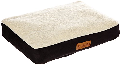 Ellie-Bo - Cama para Jaula de Perro con Forro de Piel de Oveja, tamaño Medio 76,2 cm