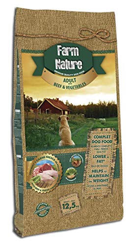 Farm Nature Pienso seco para Perros. FN Buey con Verduras - Todas Las Razas - 12,5 kg