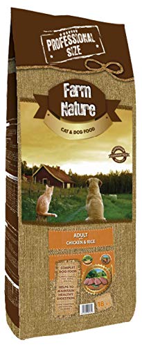 Farm Nature Pienso seco para Perros. FN Pollo con Arroz - Todas Las Razas - 18 kg