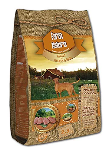 Farm Nature Pienso seco para Perros. FN Pollo con Arroz - Todas Las Razas - 2,5 kg