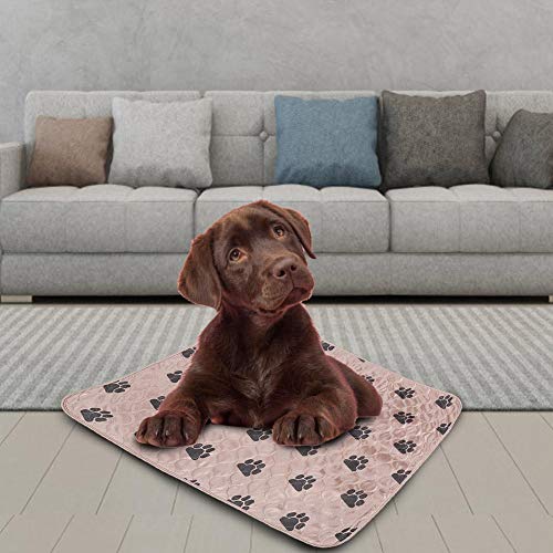 Fdit Socialme-EU Alfombrilla de Riegue Reutilizable Impermeable de Orina de Cama de Cojín de PIS para Gatos de Perros de Animal Doméstico(80 * 90cm-Marrón)