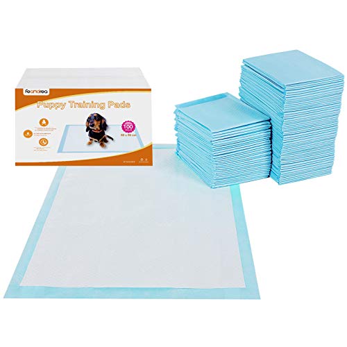 FEANDREA 100 Unidades Empapadores Toallitas Pañales Almohadillas de Entrenamiento para Mascotas Absorbente 90 x 60 cm PTD90B