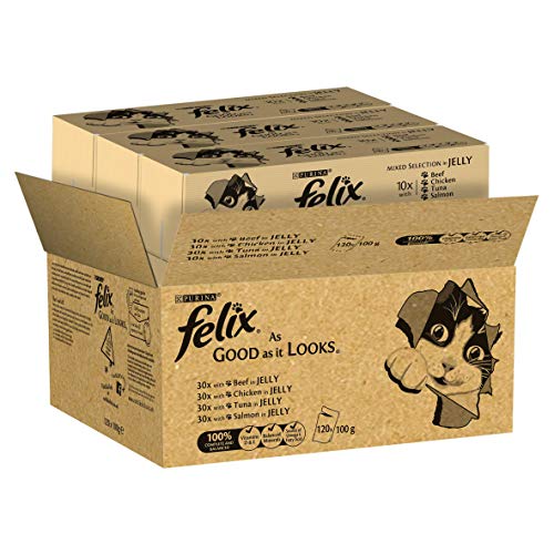 Felix As Good As It Looks - Comida para Gatos variada (100 g, 120 Unidades)