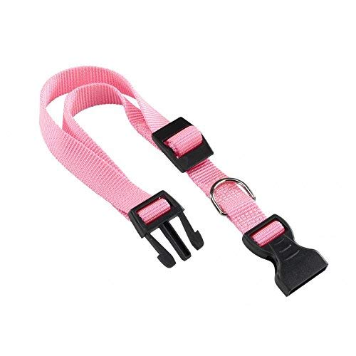 Ferplast 75260916 Club Collar de Nylon para Perros Ajustable con Hebilla Deslizante a Color 36 x 56 cm, B: 20 mm, Rosa