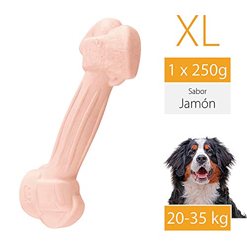 Ferplast Goodbite Natural XL Juguete Hueso para La Higiene Oral, Sabor A Jamón, Perro Grande (20-35 Kg), Natural, 1 Pieza De 250G 1 Unidad 255 g