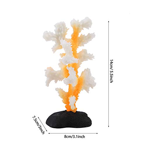 FTVOGUE - Anémona de coral luminoso para acuario, en silicona, adorno