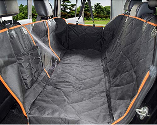 Funda De Asiento De Coche para Perros, Protector De Asiento De Coche Trasero Impermeable Lavable Hamaca Antideslizante Antideslizante para Perros para Camiones Y SUV, 147 * 137 CM,A