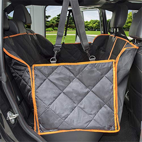 Funda De Asiento De Coche para Perros, Protector De Asiento De Coche Trasero Impermeable Lavable Hamaca Antideslizante Antideslizante para Perros para Camiones Y SUV, 147 * 137 CM,A