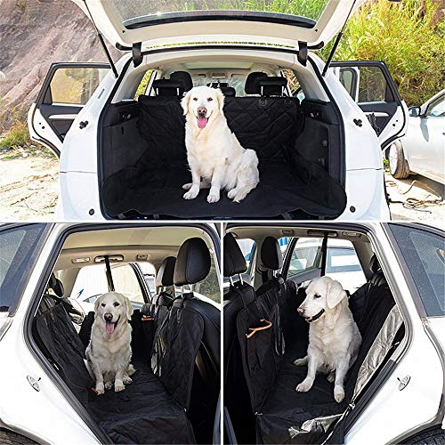 Funda De Asiento De Coche para Perros, Protector De Asiento De Coche Trasero Impermeable Lavable Hamaca Antideslizante Antideslizante para Perros para Camiones Y SUV, 147 * 137 CM,A