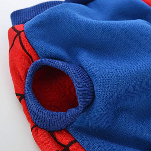 GUOJINE Ropa for Perros Mascotas Cachorro Mono for Mascotas Superman y Spiderman Ropa Suéter for Mascotas Perros o Gatos (Size : 14/L)