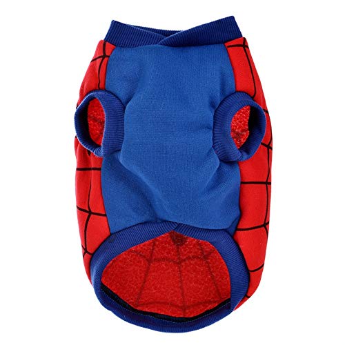 GUOJINE Ropa for Perros Mascotas Cachorro Mono for Mascotas Superman y Spiderman Ropa Suéter for Mascotas Perros o Gatos (Size : 14/L)