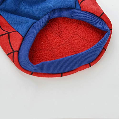 GUOJINE Ropa for Perros Mascotas Cachorro Mono for Mascotas Superman y Spiderman Ropa Suéter for Mascotas Perros o Gatos (Size : 14/L)