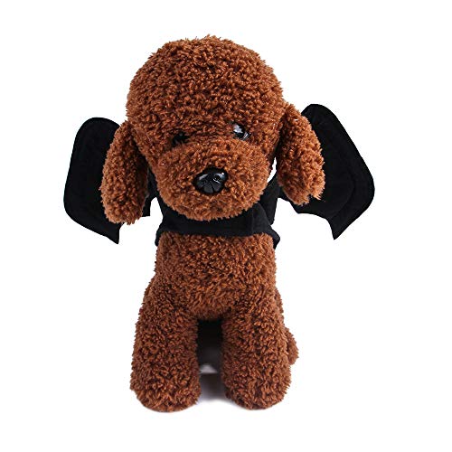 Halloween Ropa Perro Gato Invierno Calentar, Morbuy Mascota Cosplay Araña Murciélago Alas Fiesta Disfraces Sudaderas Suéter Vestido para pequeños Animal Accesorios para el Pelo (L,Murciélago)