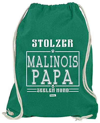 Hariz Bolsa de deporte Storzer Malinois Papa perro mascota Plus tarjetas de regalo, verde (Verde) - Hund76-WM110-5-1