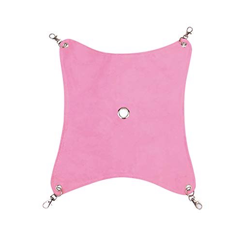 HEELPPO Cama Cobaya Hamaca De Cuy Hamaca De Animales Pequeños Hamster Accesorios Juguetes para Hamsters Hamacas De Rata para Jaula Conejo De La Cama Jaula De Ratas Accesorios Pink,l