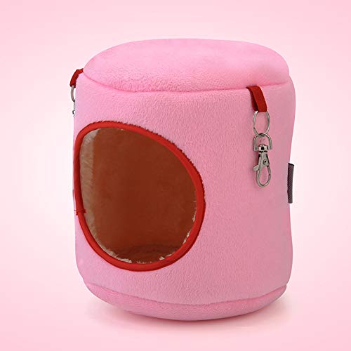 HEELPPO Cama Cobaya Hamaca De Cuy Hamaca De Animales Pequeños Hamster Accesorios Juguetes para Hamsters Hamacas De Rata para Jaula Conejo De La Cama Pequeña Mascota Cama Pink,S