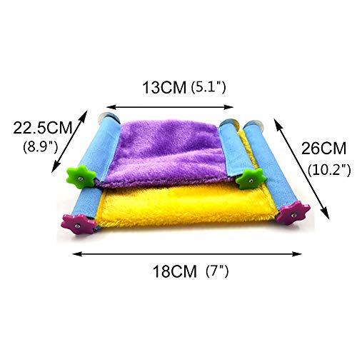 HEELPPO Cama Cobaya Hamaca De Cuy Hamster Accesorios Juguetes para Hamsters Hamacas De Rata para Jaula Hámster Hamaca Guinea Cerdo Hamaca Camas De Conejo para Interiores Purple,L