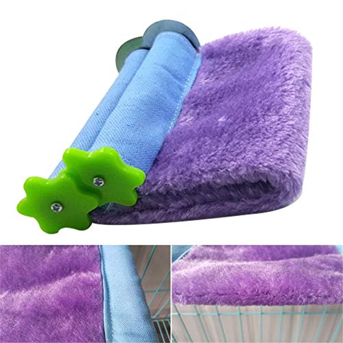 HEELPPO Cama Cobaya Hamaca De Cuy Hamster Accesorios Juguetes para Hamsters Hamacas De Rata para Jaula Hámster Hamaca Guinea Cerdo Hamaca Camas De Conejo para Interiores Purple,L