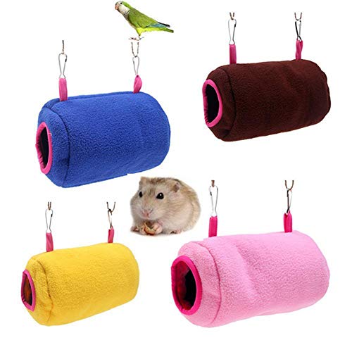 HEELPPO Cama Cobaya Juguetes para Hamsters Hamaca De Cuy Hamster Accesorios Hamaca De Animales Pequeños Hamacas De Rata para Jaula Conejo De La Cama Guinea Cerdo Casa Ardilla Bolsa De Dormir Blue