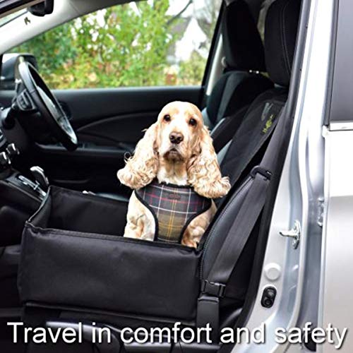 Heritage Accessories Asiento de Coche para Perro con arnés de Seguridad para cinturón de Seguridad – Impermeable para Mascotas – Funda Protectora para Asiento de Coche para Perro