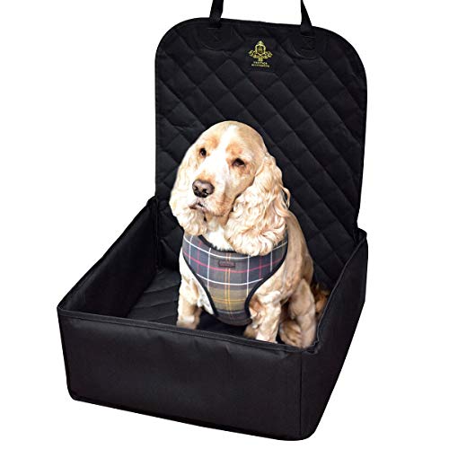 Heritage Accessories Asiento de Coche para Perro con arnés de Seguridad para cinturón de Seguridad – Impermeable para Mascotas – Funda Protectora para Asiento de Coche para Perro