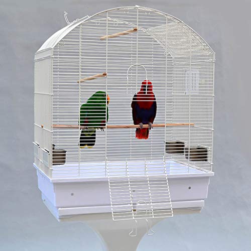 Hkwshop Jaula para pájaros Bird Cage Jaula del Loro Grande Periquito Periquito Jaula del Loro del Cockatiel Pequeño Viaje Jaula de Metal Jaula de pájaros de Jaula de cría con la Rueda Jaula pájaros