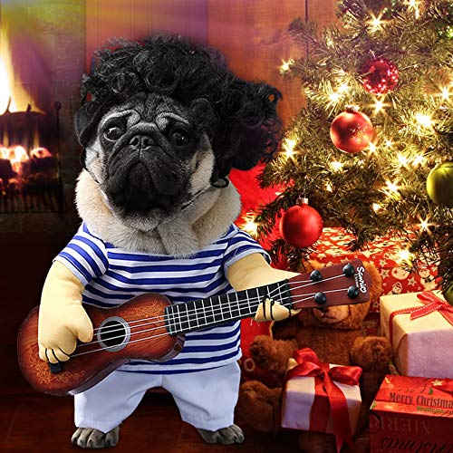 Idefair Funny Guitar Disfraces de mascotas para perros Puppy Cats Fiesta de Navidad Disfraz de Halloween