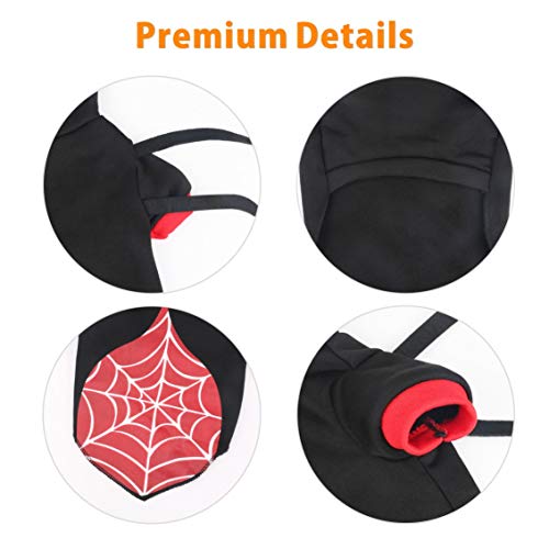 Idepet Mascota Perro Traje de araña de Halloween Gatos Disfraces Ropa para Mascotas Traje para Cachorro Perros pequeños medianos Chihuahua Navidad Traje de Halloween (XL)