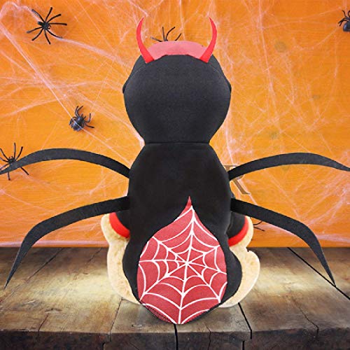 Idepet Mascota Perro Traje de araña de Halloween Gatos Disfraces Ropa para Mascotas Traje para Cachorro Perros pequeños medianos Chihuahua Navidad Traje de Halloween (XL)