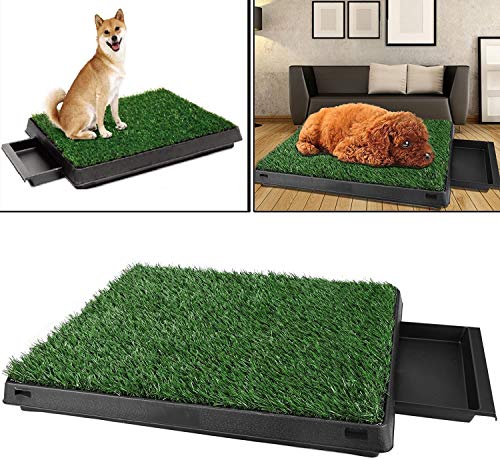 Inodoro para Mascotas Perro Césped Interior Orinal Perro Almohadilla de Entrenamiento de Hierba para Animal Doméstico(63 x 50 x 7 cm)