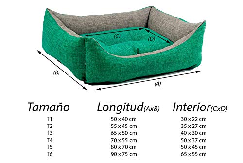 ION® Cama Cuna para Perro Y Gato Lavable Estampados y Colores Varios (Talla 1-50x40 cm BICIS)