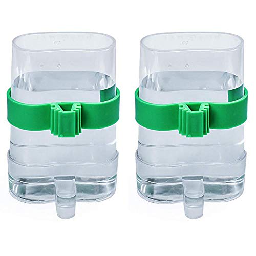 Jixista 2pcs Comedero de pájaros automático Jaula dispensadora de Agua y alimento automático alimentador de pájaros alimentador de Agua de Comida Bebedero automático Parrot dispensador