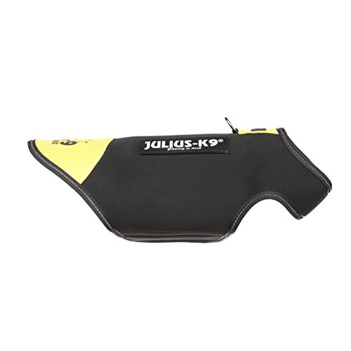 Julius-K9, Chaqueta de neopreno para perro IDC, Talla: S, Negro y Amarillo