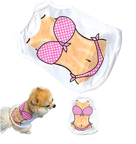 KIRALOVE Disfraz de Bikini Estampado - Calzoncillos - Playa - mar - Perro - XS - Disfraces - Carnaval de Halloween - Idea de Regalo Original