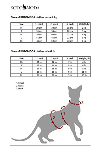 Kotomoda Sphynx Sudadera con Capucha para Gato, sin pelos