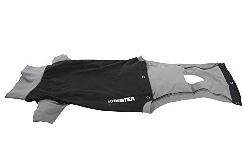 Kruuse Pet Buster Body Suit Classic Perro, Negro/Gris, 38Cm, T-  XS, algodón, Extra-Small