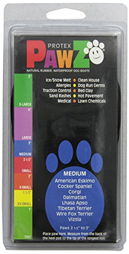 Kruuse Pet PAWZ Botines P/Perro M 7,6 CM Negro 12U, Medium