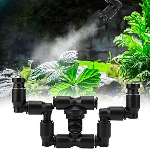 KSTE Reptiles nebulizador rociador Niebla Selva Tropical del Tanque 360 ​​Acuario Ajustable Sistema de Conexión de 1/4 '' de hidromasaje