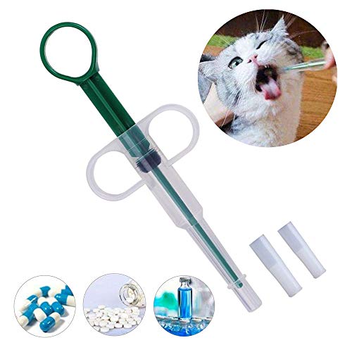 Kuiji alimentador Reutilizable Seguro para medicinas, jeringas de Silicona para Mascotas, dispensador de píldoras, Herramienta de alimentación para Perros, Gatos y Animales