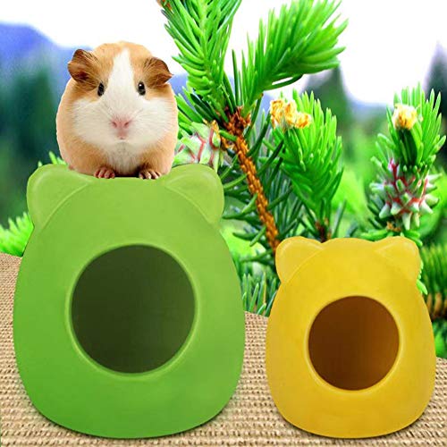 Lidylinashop cobaya Jaula Hamster Ratón Juguetes Guinea Cerdo casa Juguetes de Peluche Hámster Hámster Accesorios 9.8cm,Yellow