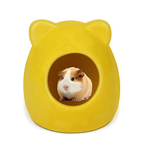 Lidylinashop cobaya Jaula Hamster Ratón Juguetes Guinea Cerdo casa Juguetes de Peluche Hámster Hámster Accesorios 9.8cm,Yellow