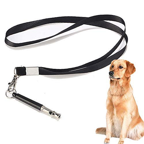 Lidylinashop Silbato Supervivencia Silbatos para Perros Silbatos de Perro para Dejar de ladrar Silbato de Emergencia Perro SIDA Black,2pc