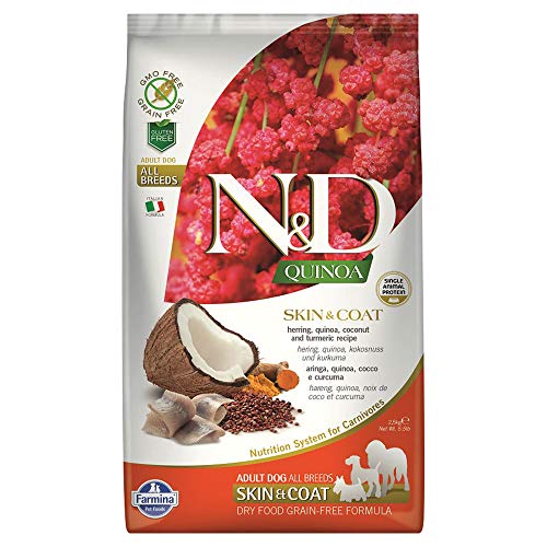 Linea Quinoa pienso perro Arenque Quinoa Coco Shyam farmina N & D